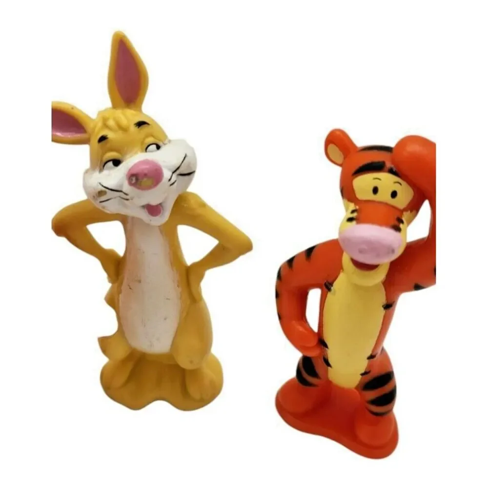 Disney Winnie the Pooh Rabbit Tigger PVC Toy Figures‎ Vintage Lot of 4